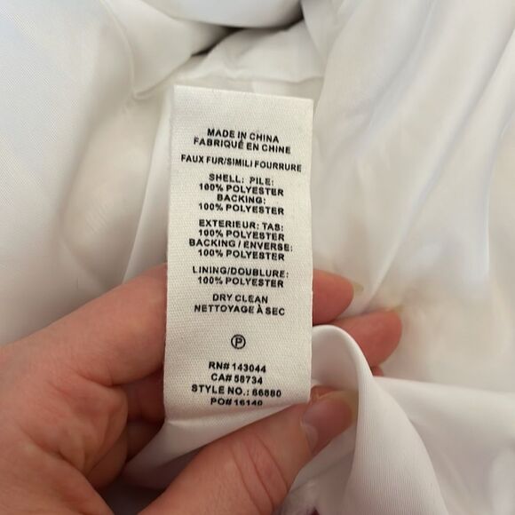 Avec Les Filles Faux Fur Shag Coat Hooded L - Picture 5 of 11